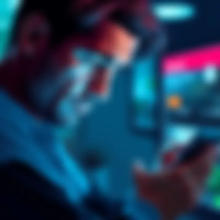 A worried person looking at their phone with the Revolut app, showing account closure message
