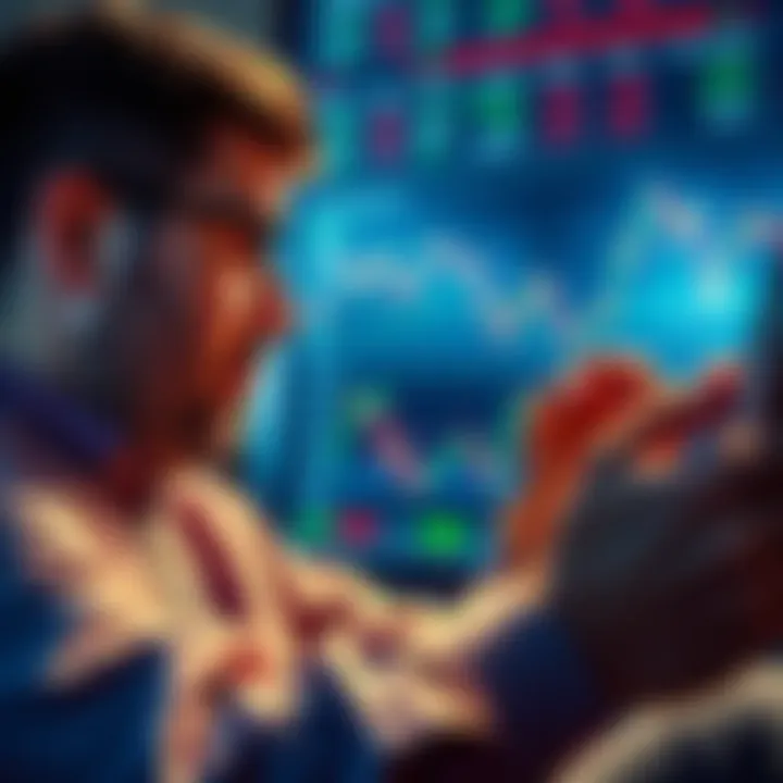 A person reviewing financial charts with a confident expression, symbolizing investment in HEX