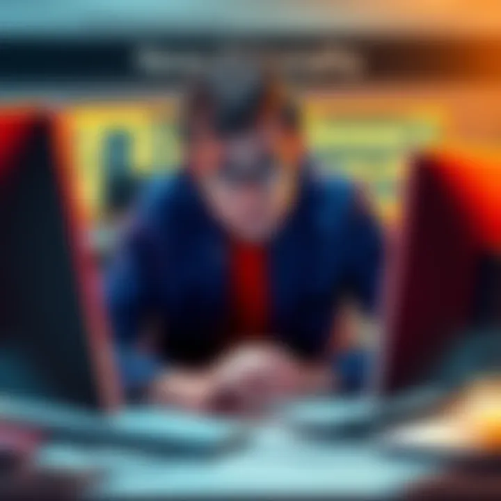 A frustrated person showing confusion while using a computer, depicting issues with payment methods on Perplexity.