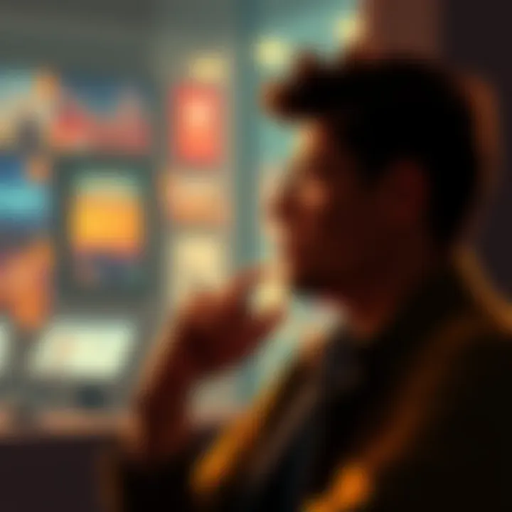 A thoughtful person contemplating societal changes and trends