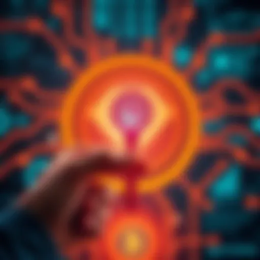 A person holding a key symbol with a digital wallet background, emphasizing cryptocurrency ownership.