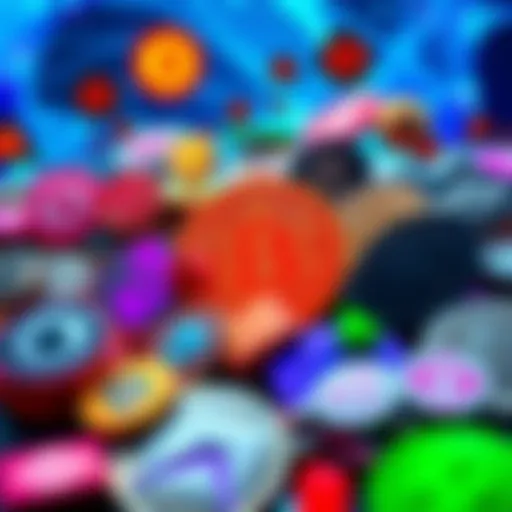 A visual representation of various cryptocurrencies with negative symbols around them, illustrating poor tokenomics and controversy.