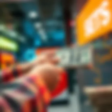 Converting USDT to Cash Person exchanging USDT for cash in a bank setting
