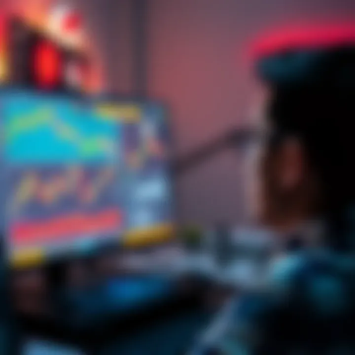 A person looking at a computer screen with cryptocurrency charts and a bank logo, considering options to cash out crypto legally.