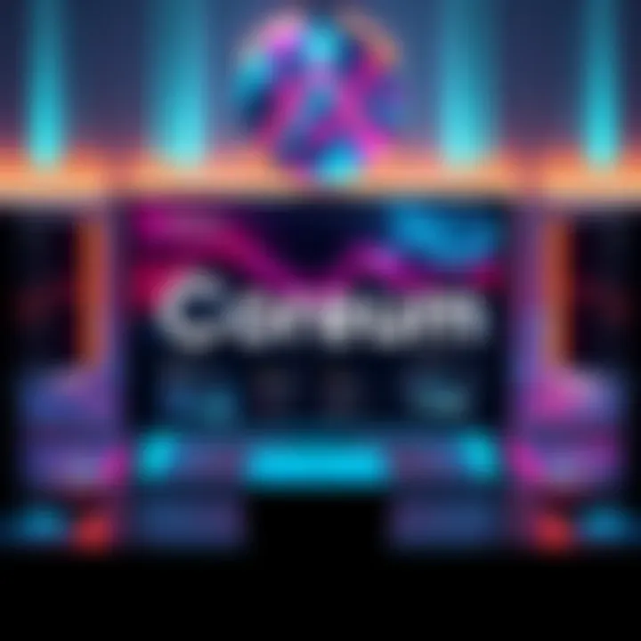 A glimpse of the distinctive design features of Coreum's website, showcasing its sleek interface and innovative layout.