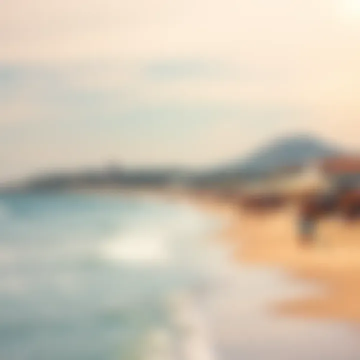 Visitors relaxing, sunbathing, and surfing at Coronado Beach in San Diego