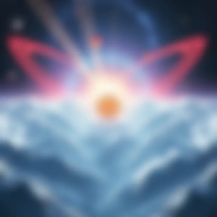 Cosmos Unveiled: The Future of Atom A futuristic representation of Atom (Cosmos) soaring in a digital landscape, symbolizing its potential growth in the crypto market