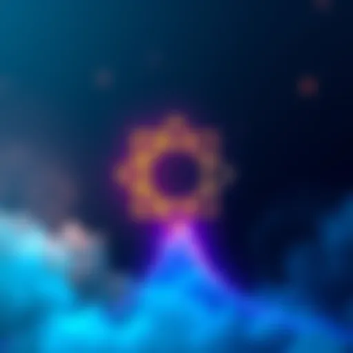 A visual representation of the Cosmos cryptocurrency logo with a downward trend graph, indicating its failure and impact on the crypto market.