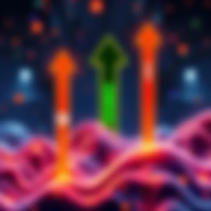 A graphic showing Cosmos tokens like OSMO, Stride, DVPN, and JUNO with arrows pointing up, indicating potential price gains.