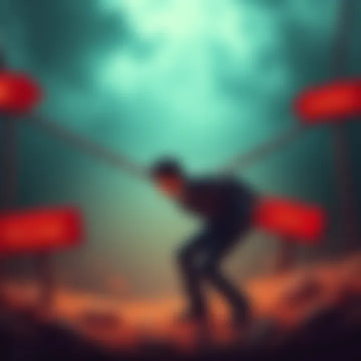 The Cost of Money A person being pulled by chains labeled 'Income', 'Ads', and 'Games'