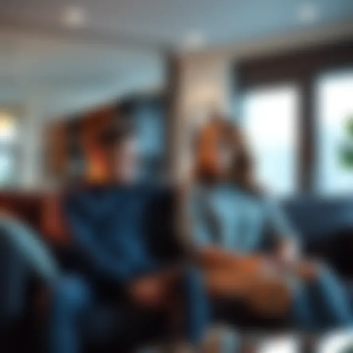 A couple sitting on a couch, looking away from each other with frustrated expressions, highlighting poor communication in their relationship.