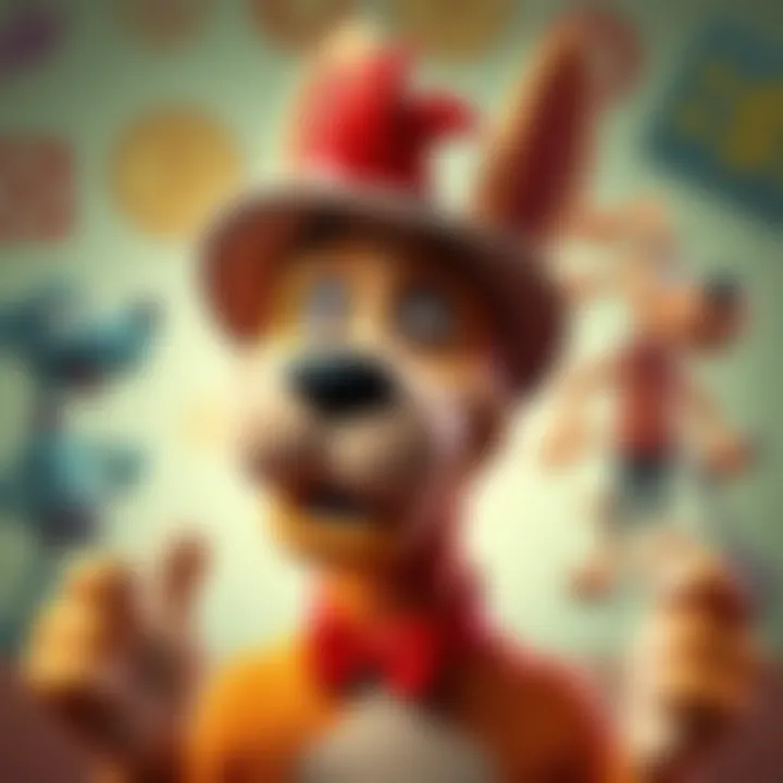 John R. Dilworth promoting a memecoin related to Courage the Cowardly Dog with a playful and colorful background featuring the character Courage.