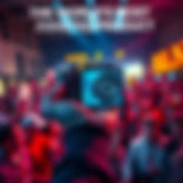 A person holding the world's most desired product, showcasing its unique design and features, surrounded by eager fans and buyers.