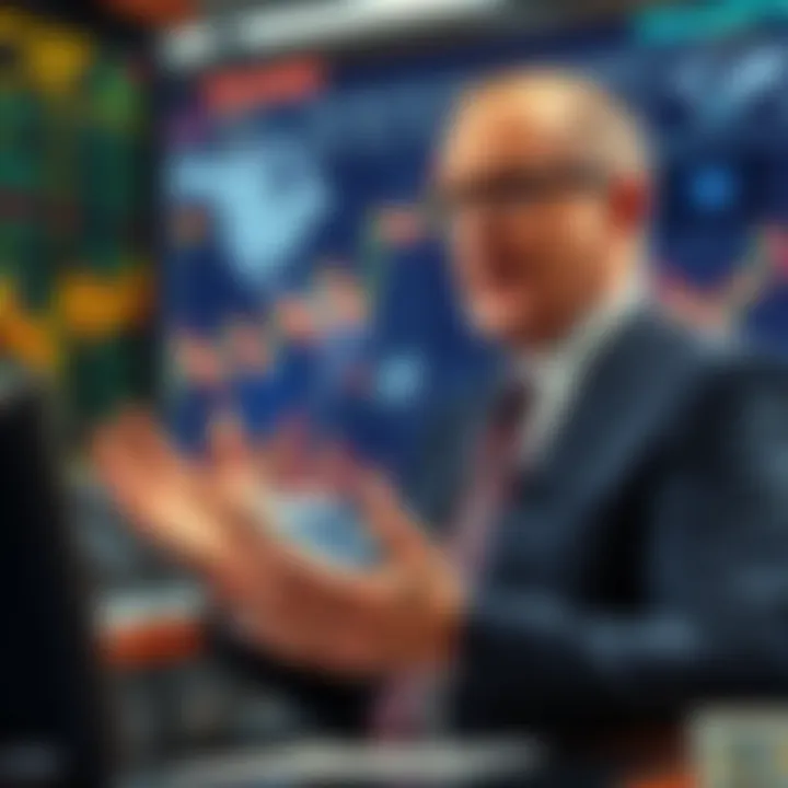 Jim Cramer discussing market insights with charts in the background