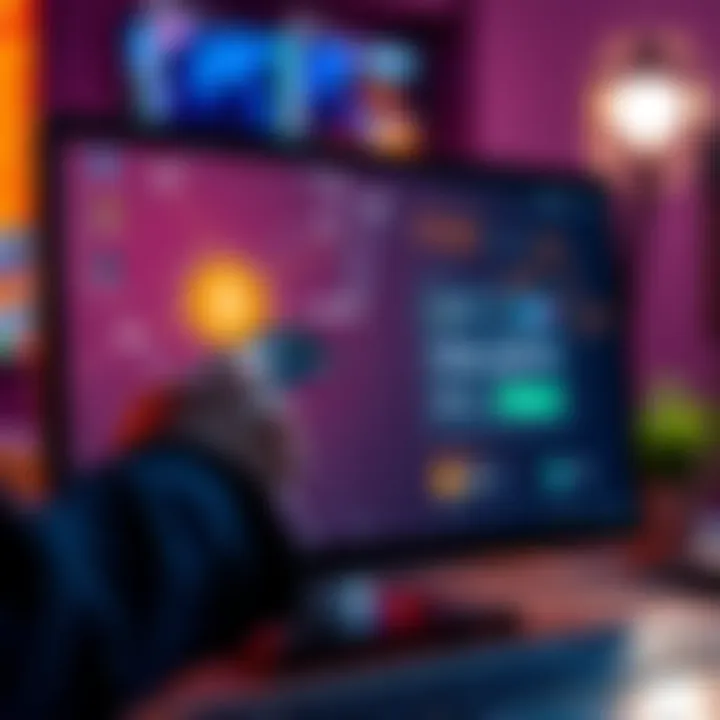 A user creating a Solana token using a credit card on a computer screen, with visual elements showing blockchain technology.