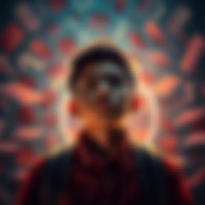 Navigating the Credit Maze A student contemplating credit levels with a mix of level 5 accolades and level 1 confusion around them.