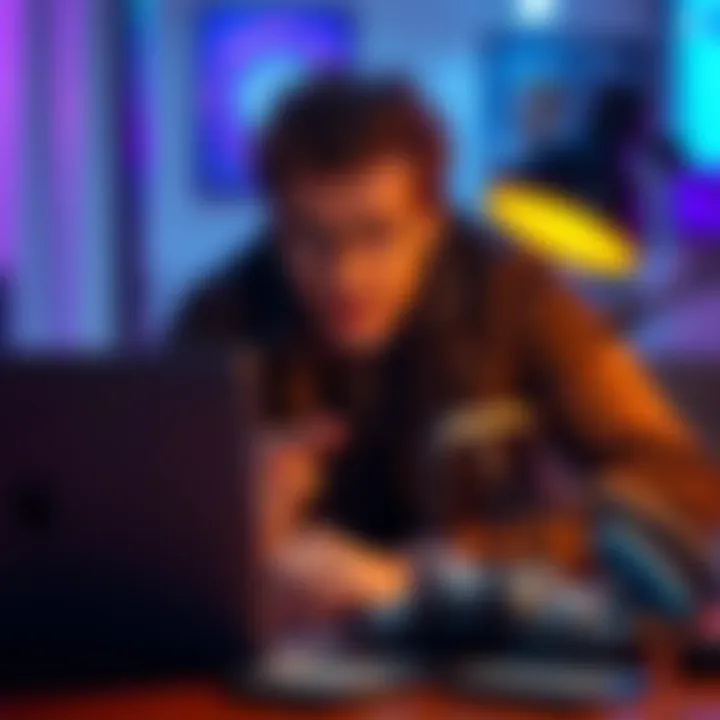 A frustrated crypto enthusiast examines the user interface of Pi Apps on a laptop, highlighting design flaws.