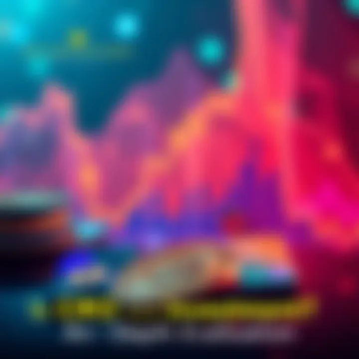 Graph showing CRO price trends alongside images of cashback cards and other cryptocurrencies