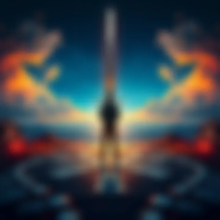 A person standing at a crossroads, representing the balance between opportunity and risk.