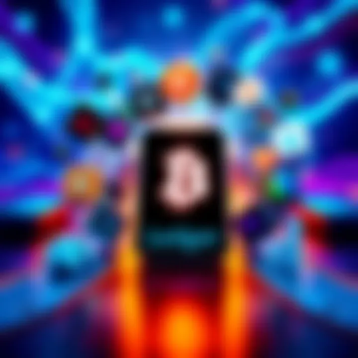 An abstract representation of various cryptocurrency apps surrounding a Ledger device, symbolizing alternative solutions for users