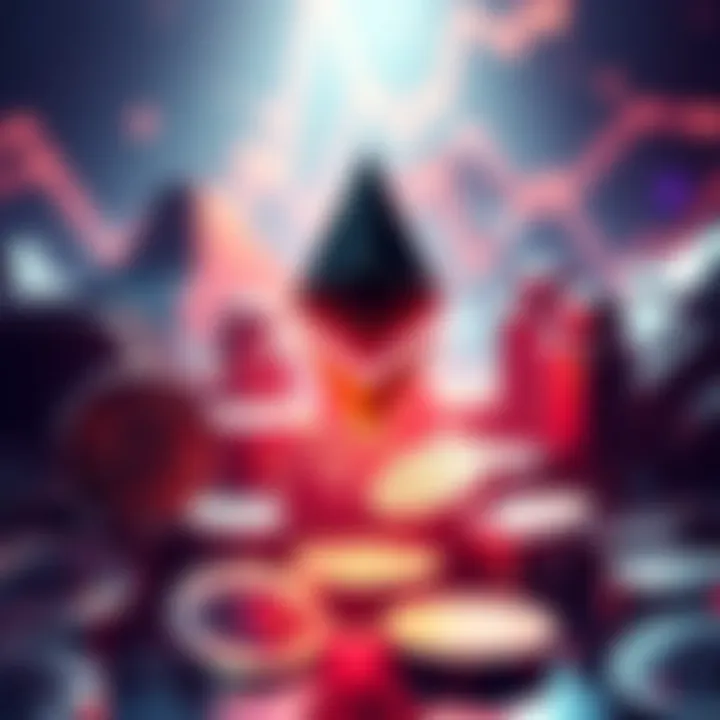 A visual representation of cryptocurrency growth with Ethereum and popular altcoins