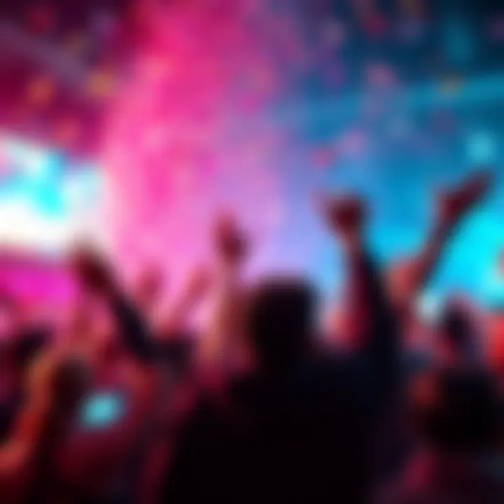 Crypto Celebration People celebrating a rise in cryptocurrency values with confetti and excitement in the air