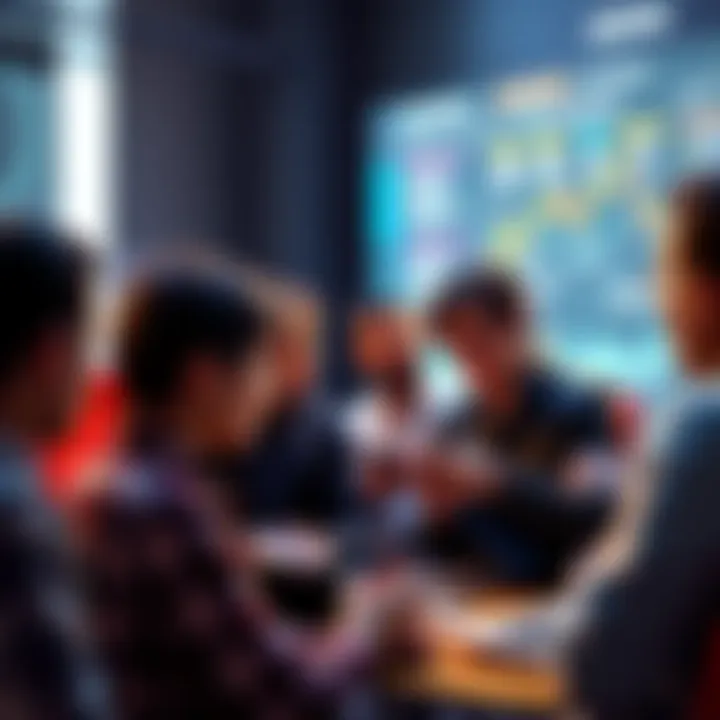 People engaging in a lively cryptocurrency discussion, sharing insights and tips, with a focus on safety and scams