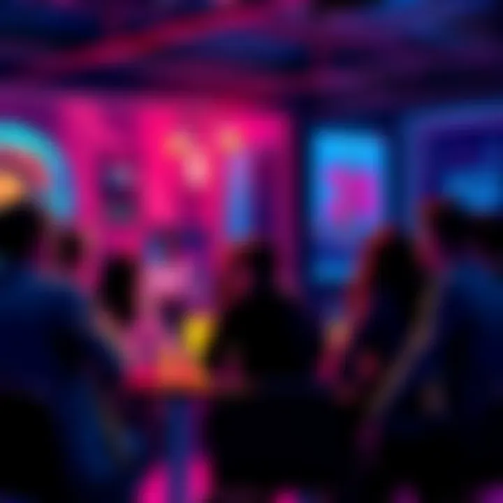 A group of people discussing cryptocurrency in a lively setting, emphasizing community engagement and sharing tips.