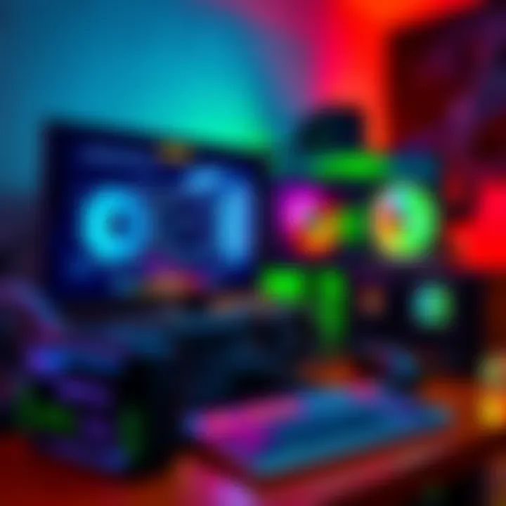 A computer setup featuring an RTX 3060 graphics card and AMD Ryzen 5 3600 CPU for cryptocurrency mining.