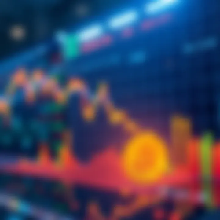 A graphic showing a downward trend in cryptocurrency prices, with Bitcoin highlighted.