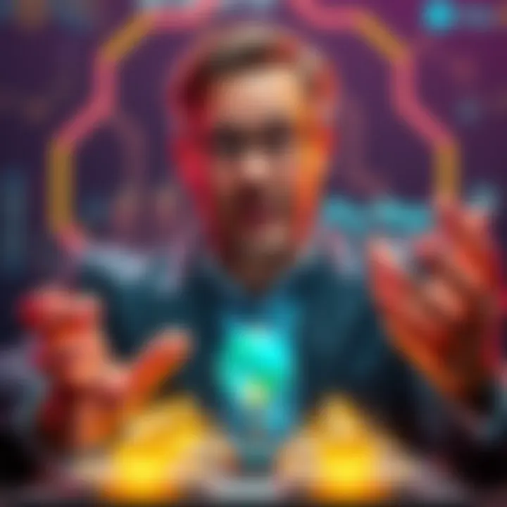 An expert presenting ideas about the real purpose of cryptocurrency, with a focus on technology rather than human use.