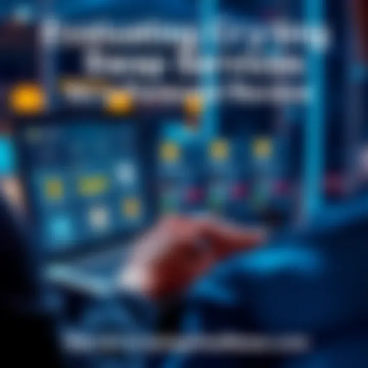 Crypto Swap Services Overview A person using a laptop to explore different crypto swap services, showcasing various exchange options