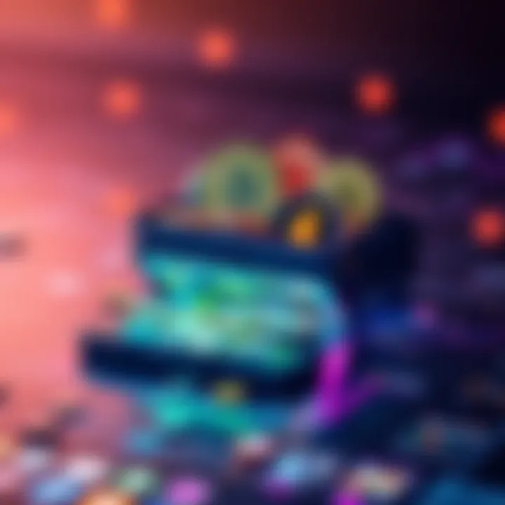 A modern digital wallet showcasing diversified cryptocurrencies, symbolizing the transfer process between platforms.