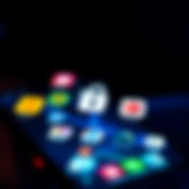 Crypto Apps for Privacy A smartphone displaying various crypto app icons focusing on privacy features with a lock symbol
