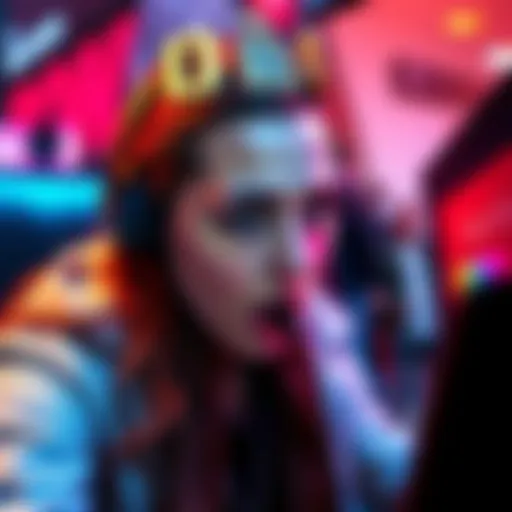 An OnlyFans streamer reacts in shock as her live session is interrupted by a cryptocurrency attack.