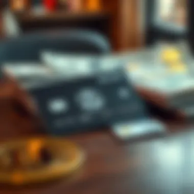 Crypto card on a table next to cash A crypto card displayed on a wooden table alongside cash, illustrating its debit-like functionality.