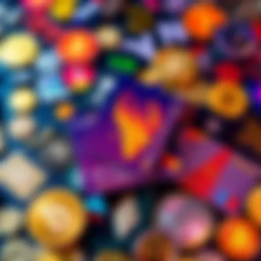 A collage of various crypto cards against a background of digital currency symbols, highlighting options for direct spending.