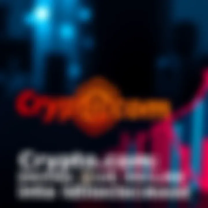 Crypto.com logo with a declining graph Crypto.com logo shown next to a graph indicating a downward trend, symbolizing a decline in public discourse.