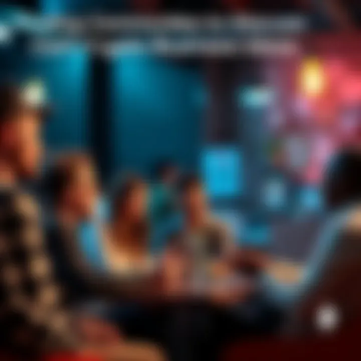 People discussing crypto ideas Group of people sharing ideas about cryptocurrency in a casual setting