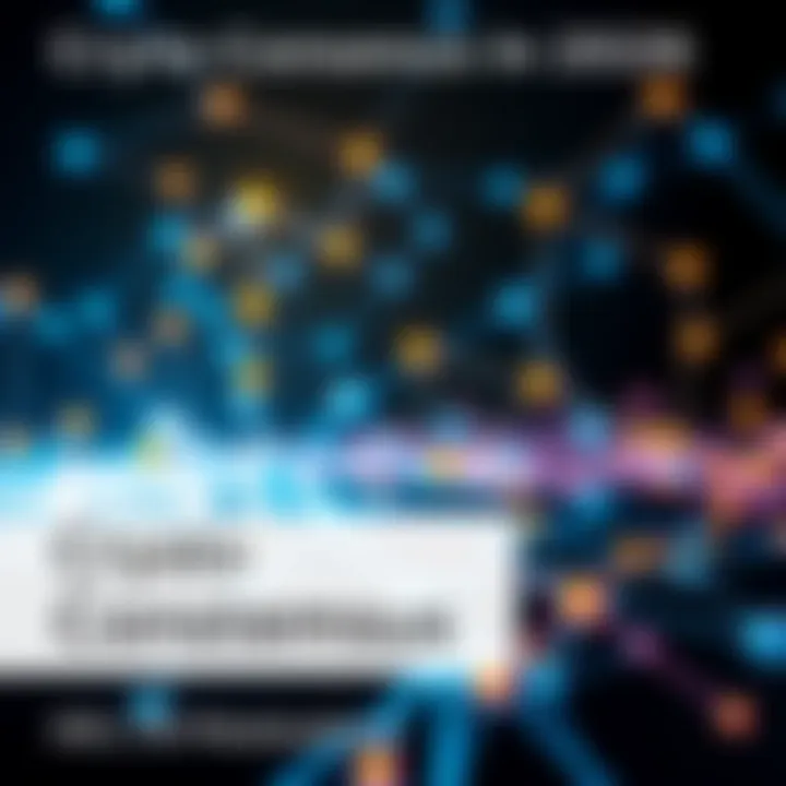 A digital representation of blockchain technology with interconnected nodes symbolizing community and governance in cryptocurrency.
