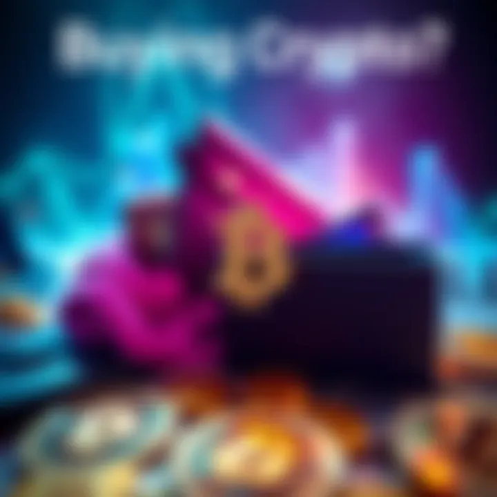 Visual representation of cryptocurrency purchase methods: exchanges vs. cold wallets