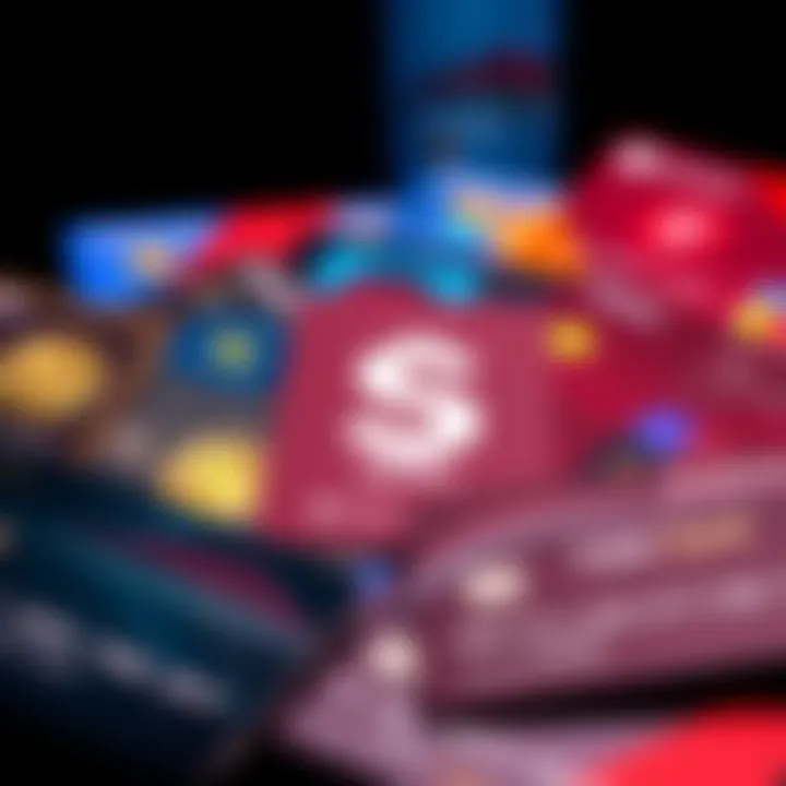 A variety of crypto credit cards displayed together, showcasing designs with Solana and other cryptocurrencies.