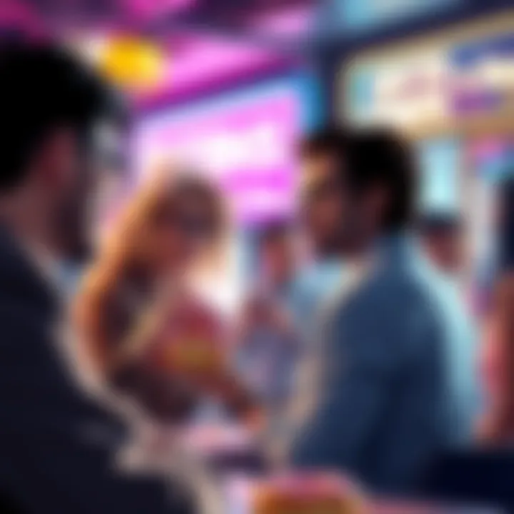 People discussing cryptocurrency while enjoying donuts
