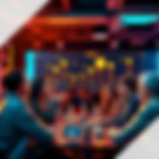A group of people sharing ideas about cryptocurrency in a lively online forum setting