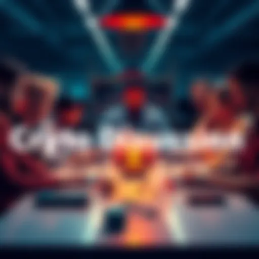 A group of people discussing cryptocurrency trends and sharing insights around a table with laptops and smartphones.