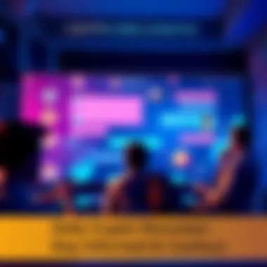A group of people exchanging ideas about cryptocurrency in a digital chat room, sharing insights while being cautious of scams and misinformation.