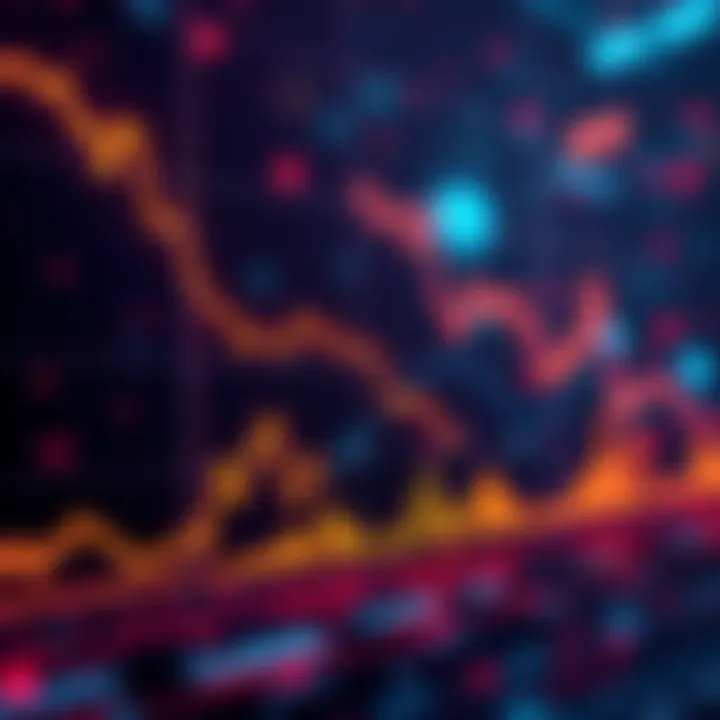 A graph showing a downward trend, representing the drop in crypto ETF investments amid Gulf conflict chaos.
