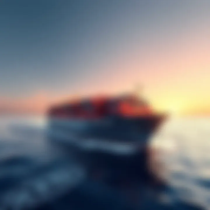 Crypto Fees for Ships in Hormuz Strait A cargo ship passing through the Hormuz Strait with a digital currency symbol displayed, highlighting new crypto fees by Iran.
