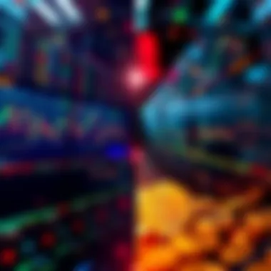 A split image showing traditional stock markets on one side and cryptocurrencies on the other, highlighting the debate over their relevance on financial news sites.