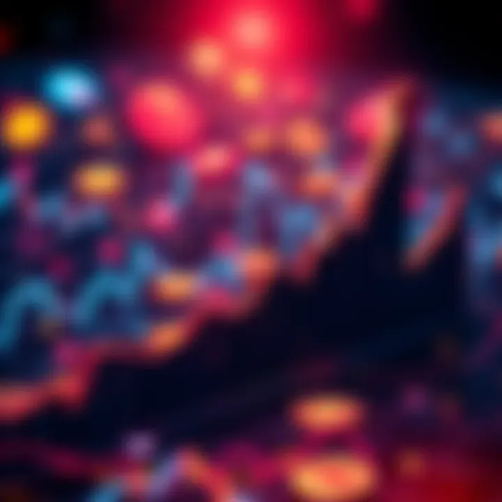 A graph showing a rising trend in financial investment with symbols of cryptocurrency in the background, representing potential growth in Asia.